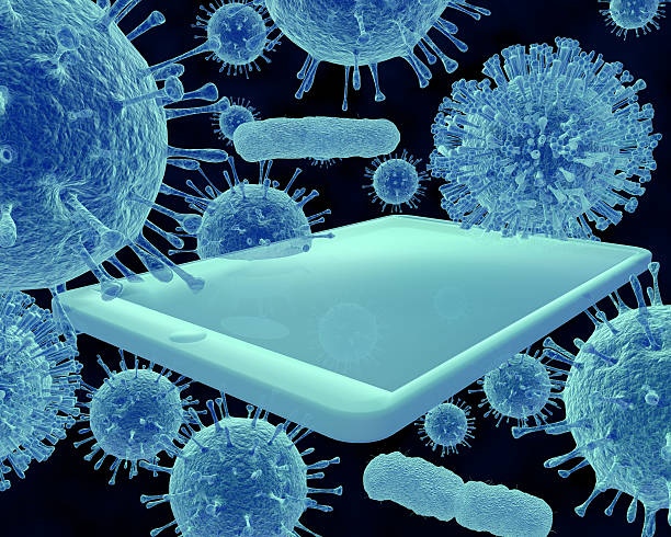 Germs On A Cell Phone stock photo