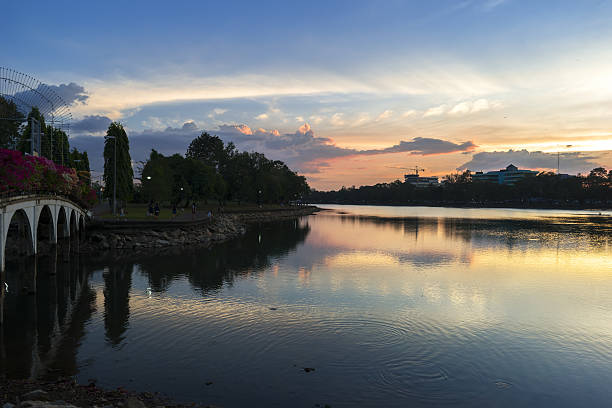 Sundown in the City. stock photo