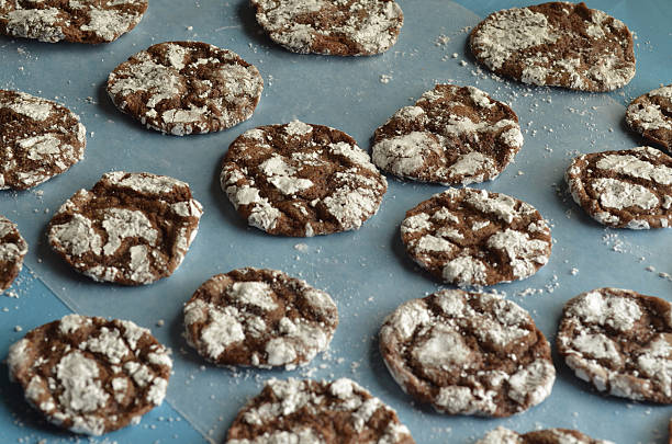 istock baked chocolate Crinkle cookies 636682530