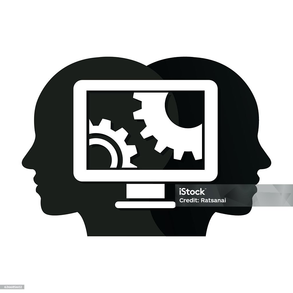 Computer Technology Vector Shape Computer Technology Stock Illustration - Download Image Now - Computer ...