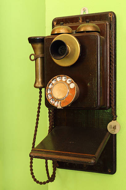 istock classic wood telephone hanging 636688026