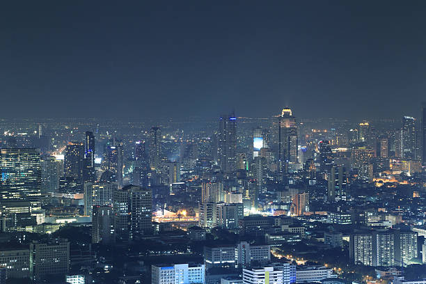 istock Bangkok city top view at night 636690058