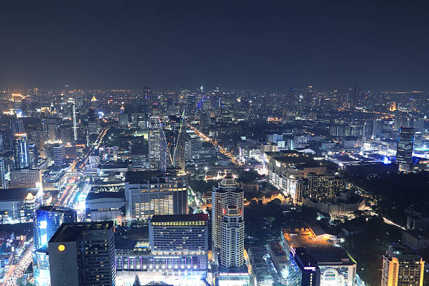 istock Bangkok city top view at night 636690108