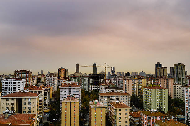 이스탄불 시의 카디코이 지구의 공중 보기 - kadikoy district 뉴스 사진 이미지