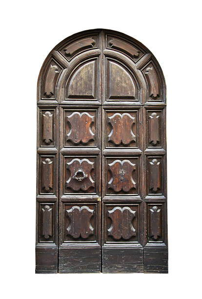 istock Italian architecture detail. Old medieval style front door 636705482