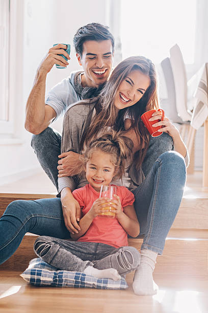 Gia đình hạnh phúc buổi sáng