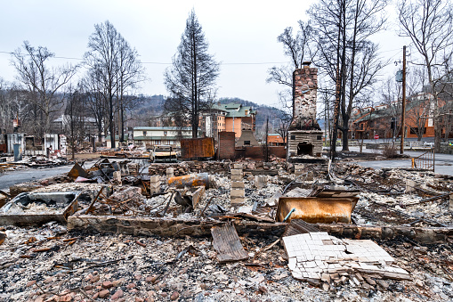 Skeleton is all that remains after fires destroyed vacation homes in the Smoky Mountains