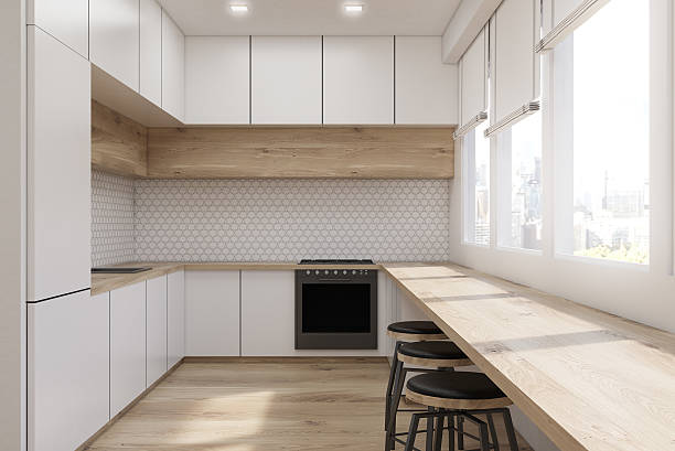 istock Kitchen interior with white furniture 636712704
