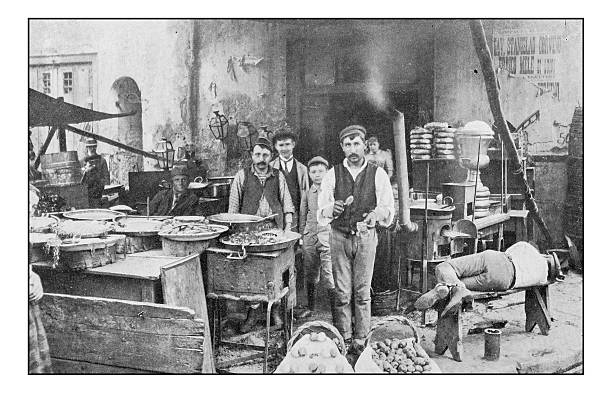 istock Antique dotprinted photographs of Italy: Naples 636713296