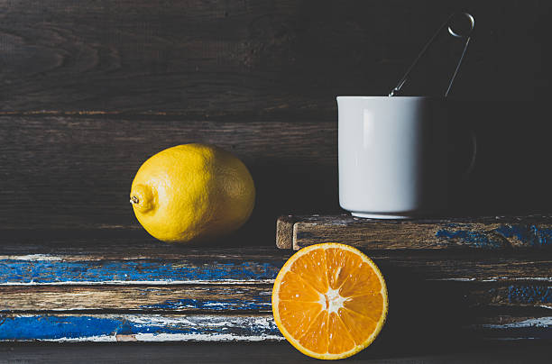 istock White Cup of tea and citrus 636714660