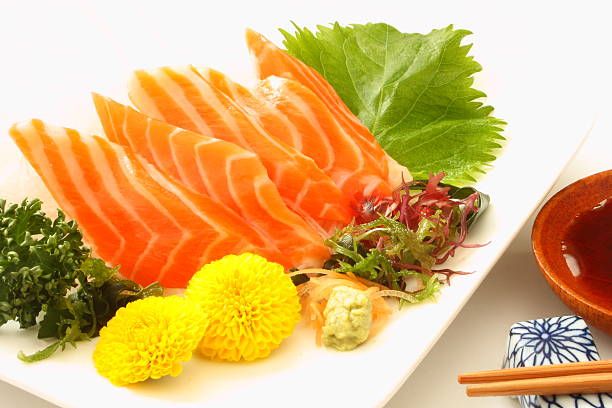 istock Salmon Sashimi, Japanese food 636714888