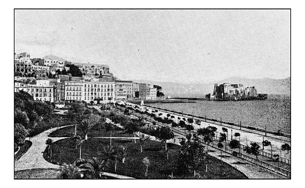 istock Antique dotprinted photographs of Italy: Naples 636717684