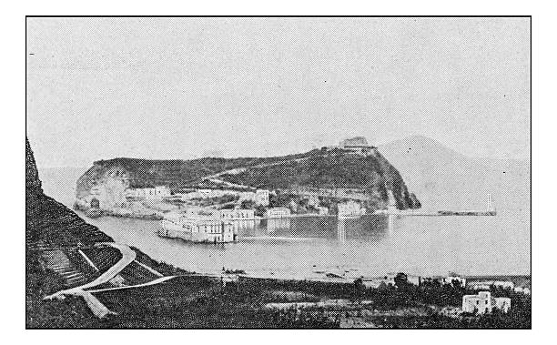 istock Antique dotprinted photographs of Italy: Naples, Nisida 636719952