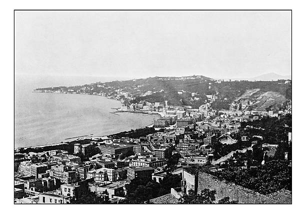 istock Antique dotprinted photographs of Italy: Naples, Posillipo 636720126