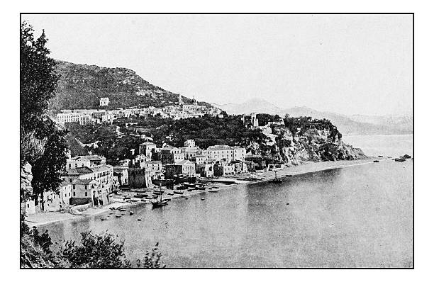 istock Antique dotprinted photographs of Italy: Campania, Vietri 636722204