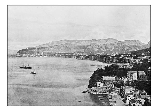 istock Antique dotprinted photographs of Italy: Campania, Sorrento 636723036