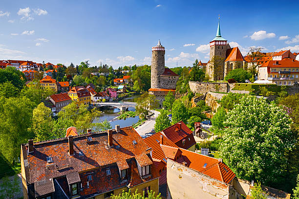 Bautzen in springtime stock photo