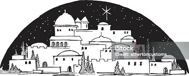 Middle Eastern City By Night Stock Illustration - Download Image Now - Bethlehem - West Bank, Vector, City