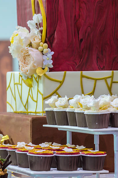 Sweet wedding cupcakes.