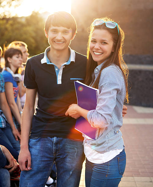 istock Group of students or teenagers with notebooks 636730190