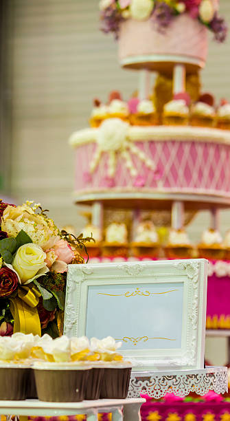 Sweet wedding cupcakes.