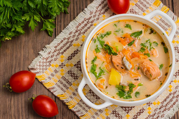 istock Soup with salmon Finland 636732346