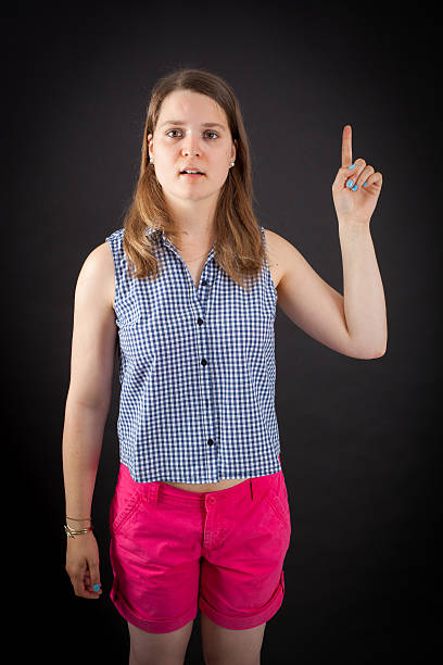 istock Beautiful woman doing different expressions in different sets of clothes: yawn 636734078