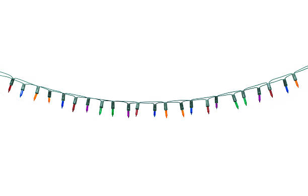 istock Christmas lights isolated on white 636736386