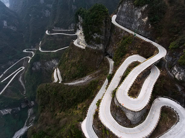 tianmen 山 - cable car 写真 ストックフォトと画像