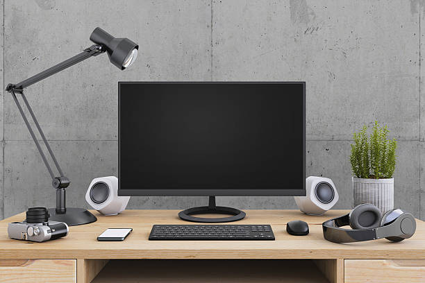 Large PC monitor on an office desk