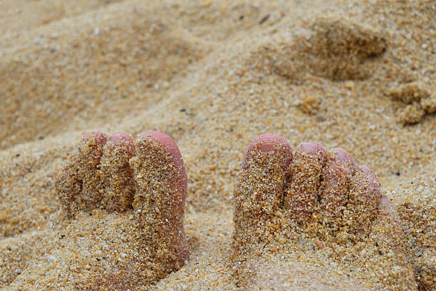 istock Low Section Of Person In Sand At Beach 636745449