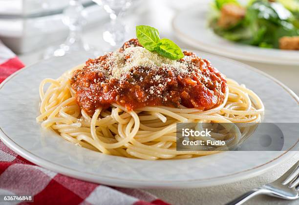 Spaghetti Bolognese Stock Photo - Download Image Now - Spaghetti, Pasta, Bolognese Sauce