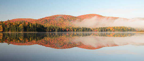 istock Fall Colors of Lake Monroe in Panorama 636749378