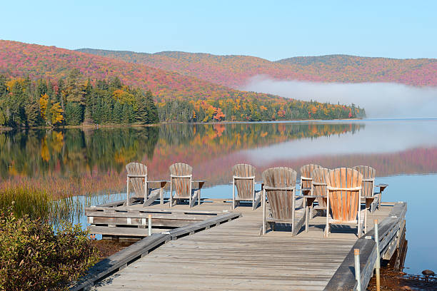 istock Dock at Lake Monroe in Mont Tremblant National Park 636751134