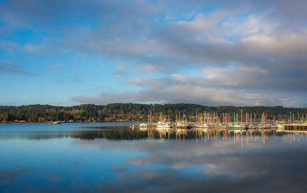 liberty bay morning - kitsap imagens e fotografias de stock