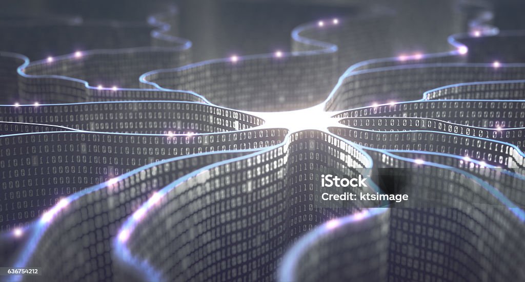 Rete neurale di intelligenza artificiale - Foto stock royalty-free di Sinapsi