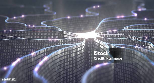 Rete Neurale Di Intelligenza Artificiale - Fotografie stock e altre immagini di Sinapsi - Sinapsi, Intelligenza artificiale, Neurone