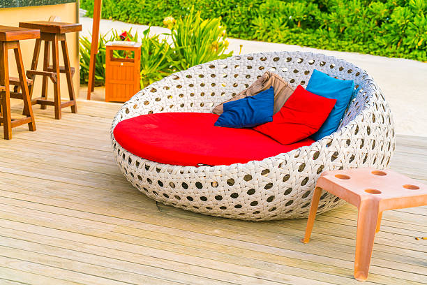 istock Relaxing seats at swimming pool 636759094