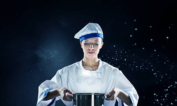 istock She is magician as cook . Mixed media 636766446