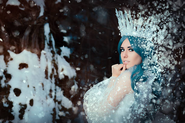 istock Snow Queen in Winter Fantasy Landscape 636770128