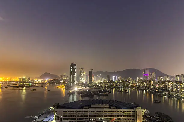 Photo of City harbour at night