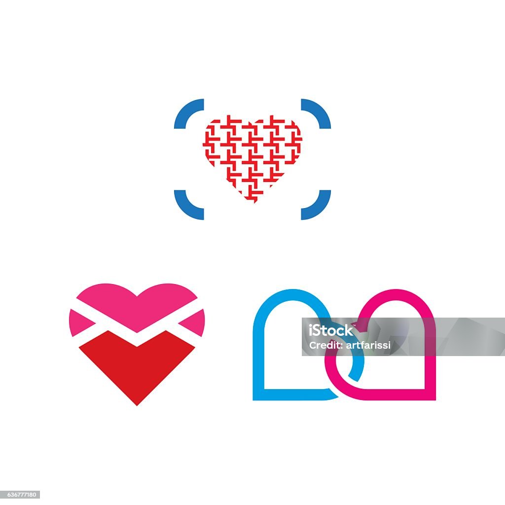 Symbol Heart Icon And Love Logo Stock Illustration - Download ...