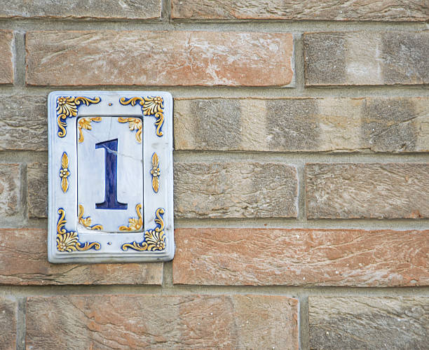 istock Traditional Italian home sign board painted on ceramic tile 636778222