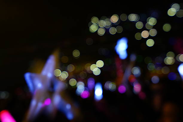 istock Defocused entertainment concert lighting on stage 636780078