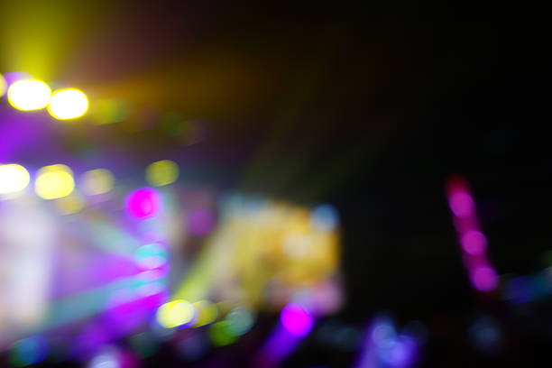 istock Defocused entertainment concert lighting on stage 636782294