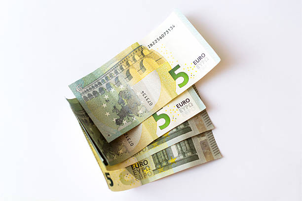 5 유로 지폐 - five euro banknote european union currency number 5 paper currency 뉴스 사진 이미지