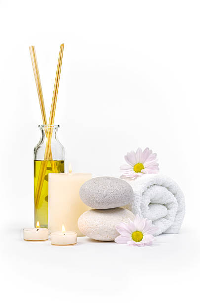 스파 컨셉입니다  - spa treatment health spa flower towel 뉴스 사진 이미지