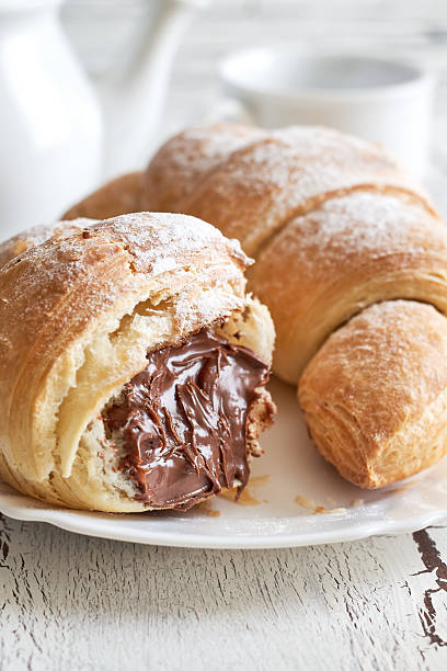 istock Croissant with chocolate filling 636794840