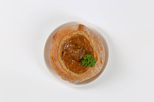 istock Goulash in a bread bowl 636795348