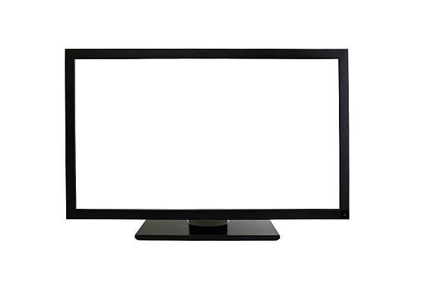 istock Blank computer monitor on white stand 636798440